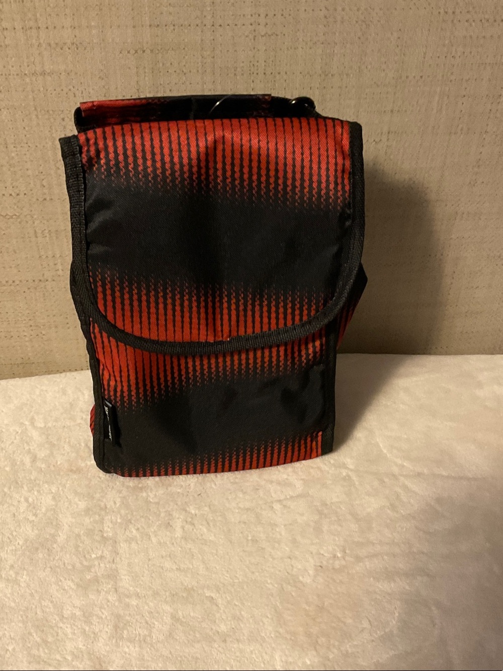 Men's Black and Red Toiletry Bag - Unbranded